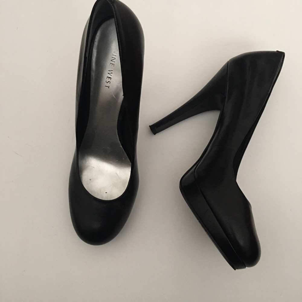 Nine West Black Platform Heels